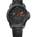 Hugo Boss Men's Black Silicone Sport Watch W/ Black Textured Dial